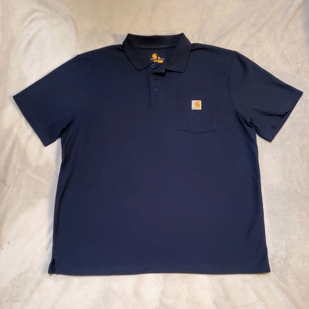 Carhartt Men's Navy Classic Fit Polo Shirt Size XL
